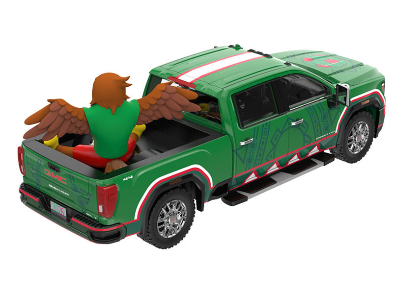 1/64 Greenlight 2022 GMC Sierra 3500 HD Mexico Tribute with Eagle Diecast Car Model