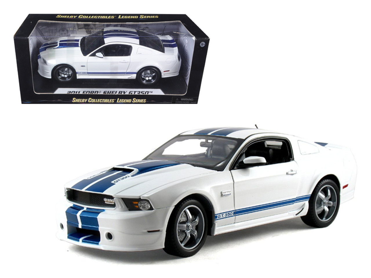 2011 Ford Shelby Mustang GT350 White 1/18 Diecast Model Car by Shelby Collectibles