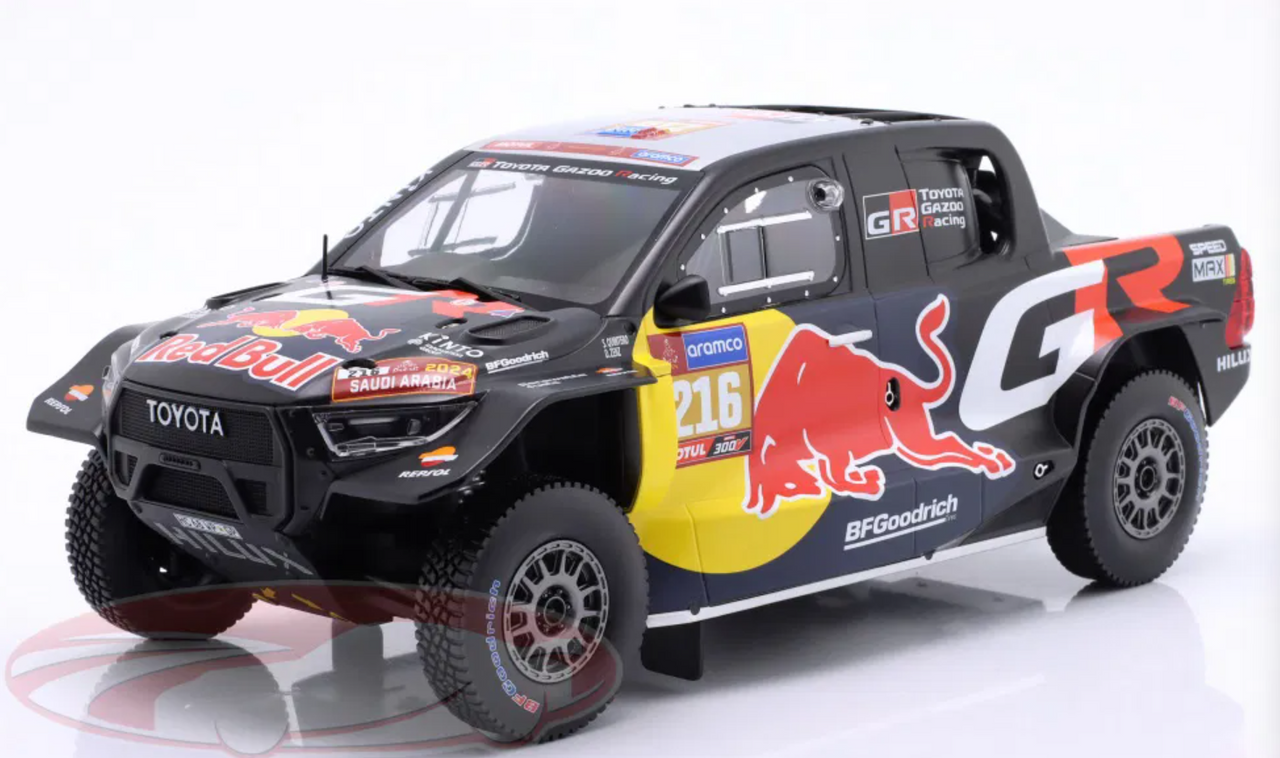 1/18 Ixo 2024 Toyota GR DKR Hilux Evo #216 Rallye Dakar Toyota Gazoo Racing Seth Quintero, Dennis Zenz Diecast Car Model