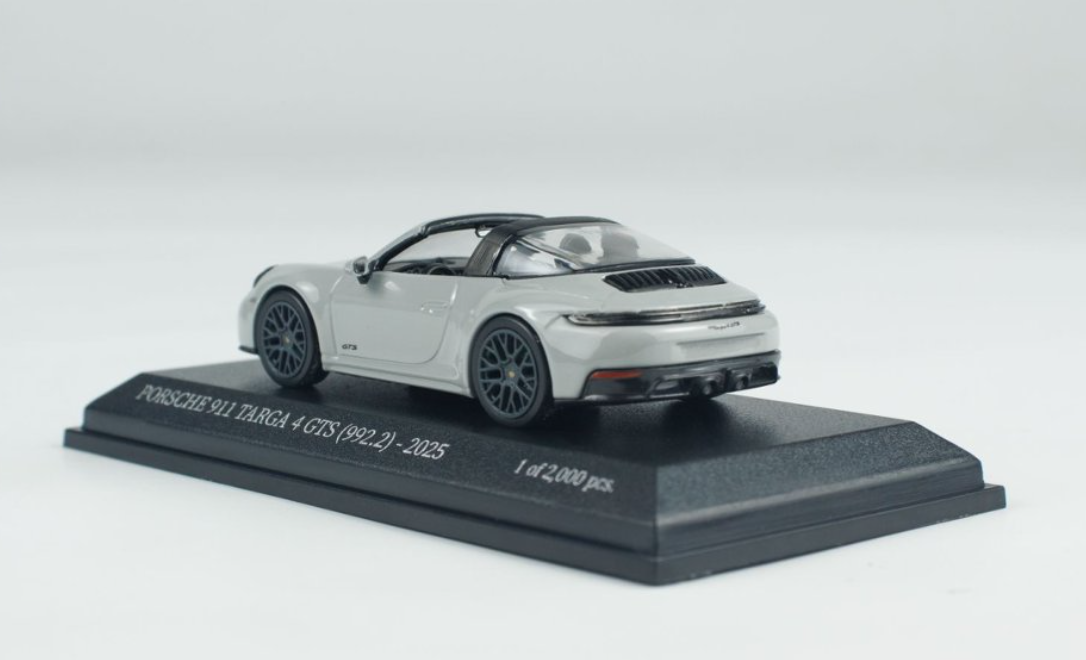 1/64 Minichamps 2025 Porsche 911 (992.2) Targa 4 GTS (Chalk Grey) Diecast Car Model