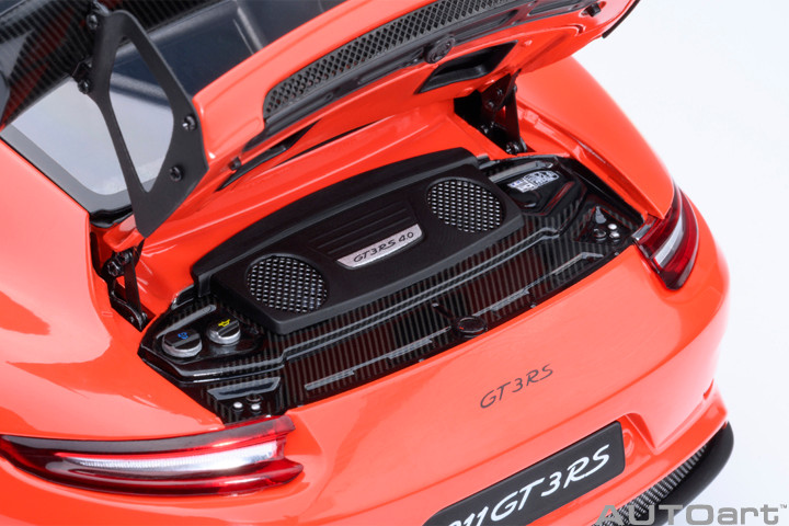 1/18 AUTOart Porsche 911 (991.2) GT3 RS Weissach Package (Lava Orange) Car Model