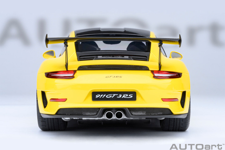 1/18 AUTOart Porsche 911 (991.2) GT3 RS Weissach Package (Racing Yellow) Car Model