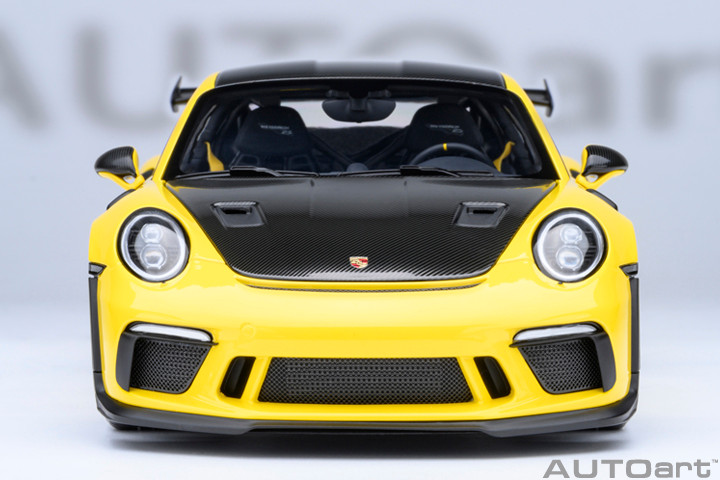 1/18 AUTOart Porsche 911 (991.2) GT3 RS Weissach Package (Racing Yellow) Car Model
