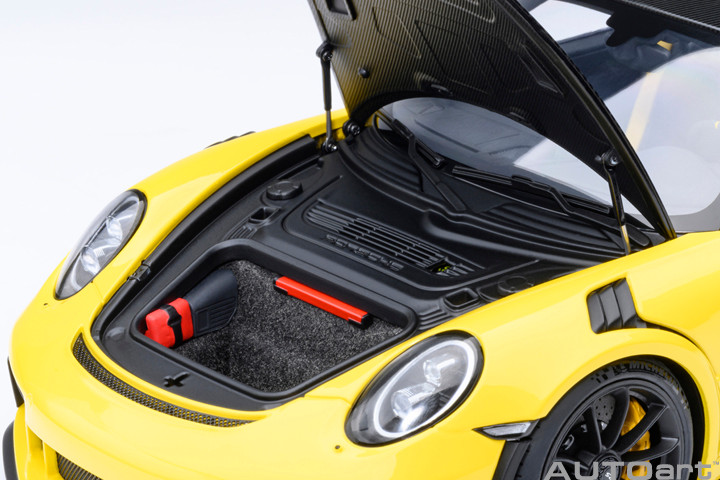 1/18 AUTOart Porsche 911 (991.2) GT3 RS Weissach Package (Racing Yellow) Car Model