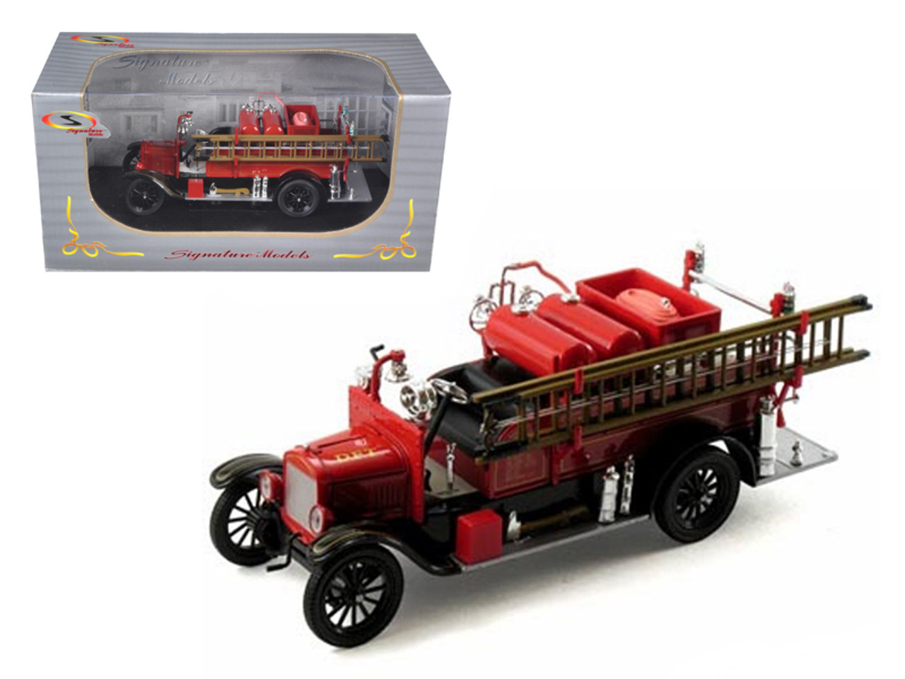 1926 Ford Model T Fire Engine Red/Black 1/32 Diecast Model Car by Signature Models