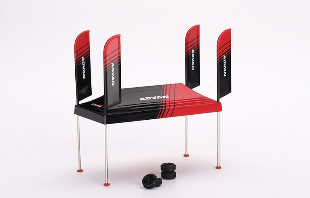MINOR DAMAGED AS-IS 1/64 MINI GT Paddock Service Tent Set - ADVAN