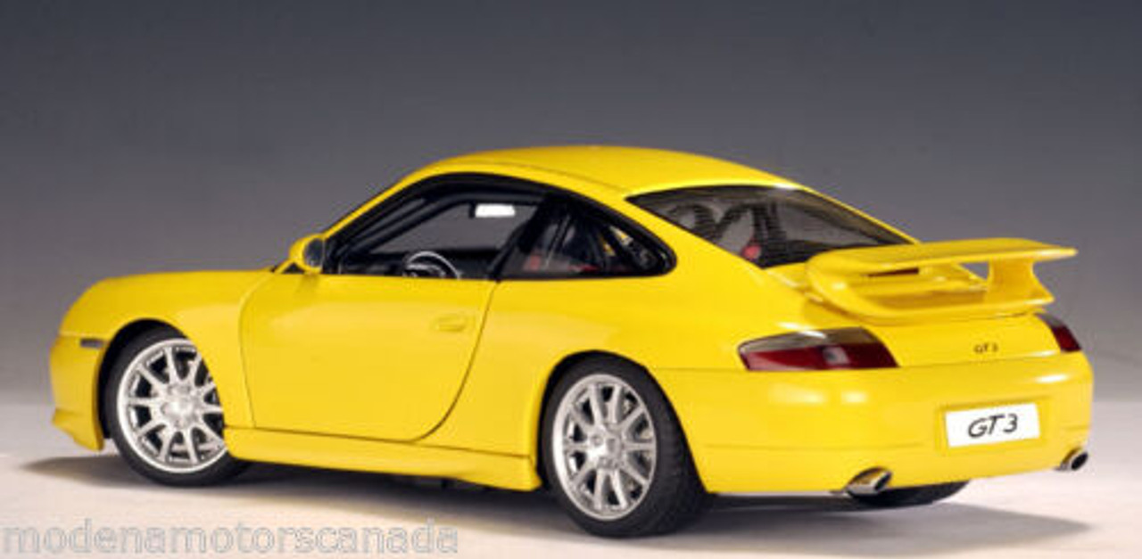 1/18 AUTOart 1999 Porsche 911 Carrera GT3 (996) (Yellow) Diecast Car Model