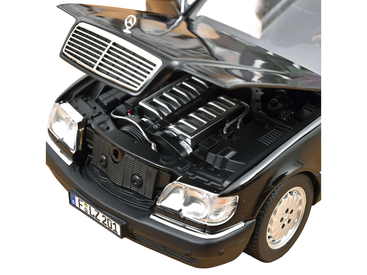 1/18 Norev 1997 Mercedes-Benz S600 (W140) (Obsidian Black Metallic) Diecast Car Model