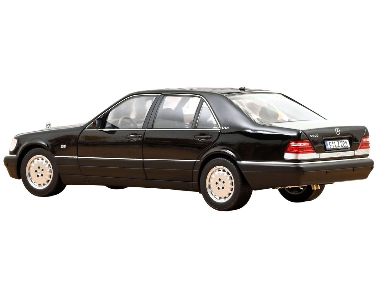 1/18 Norev 1997 Mercedes-Benz S600 (W140) (Obsidian Black Metallic) Diecast Car Model