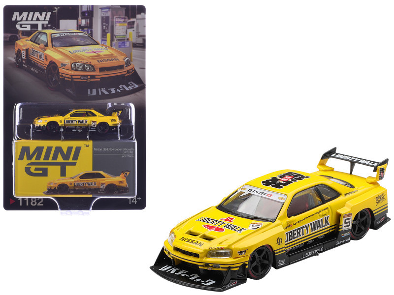 1/64 Mini GT Nissan Skyline GT-R R34 Nissan LB-ER34 Super