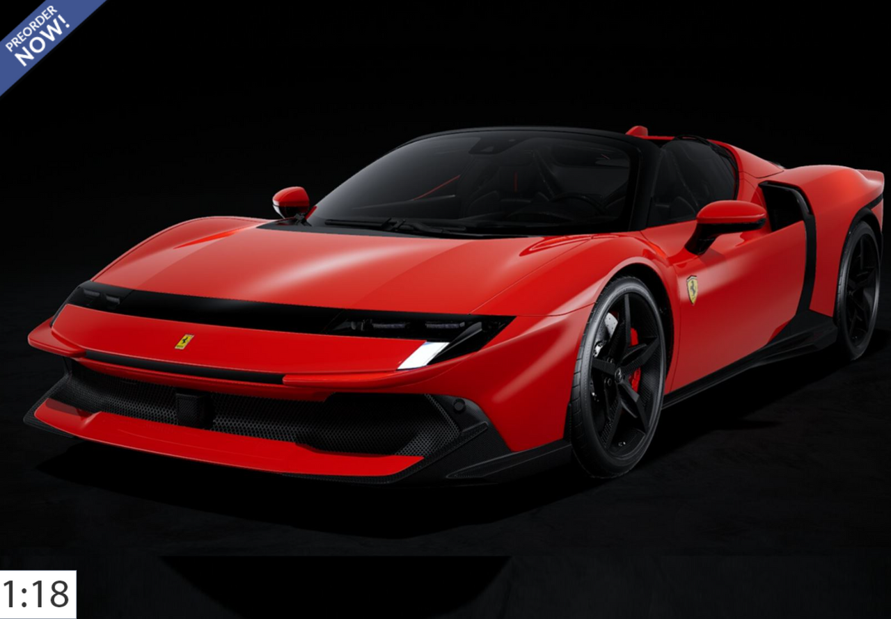 1/18 BBR Ferrari 849 Testarossa Spider (Rosso Corsa Red) Car Model Limited 80 Pieces