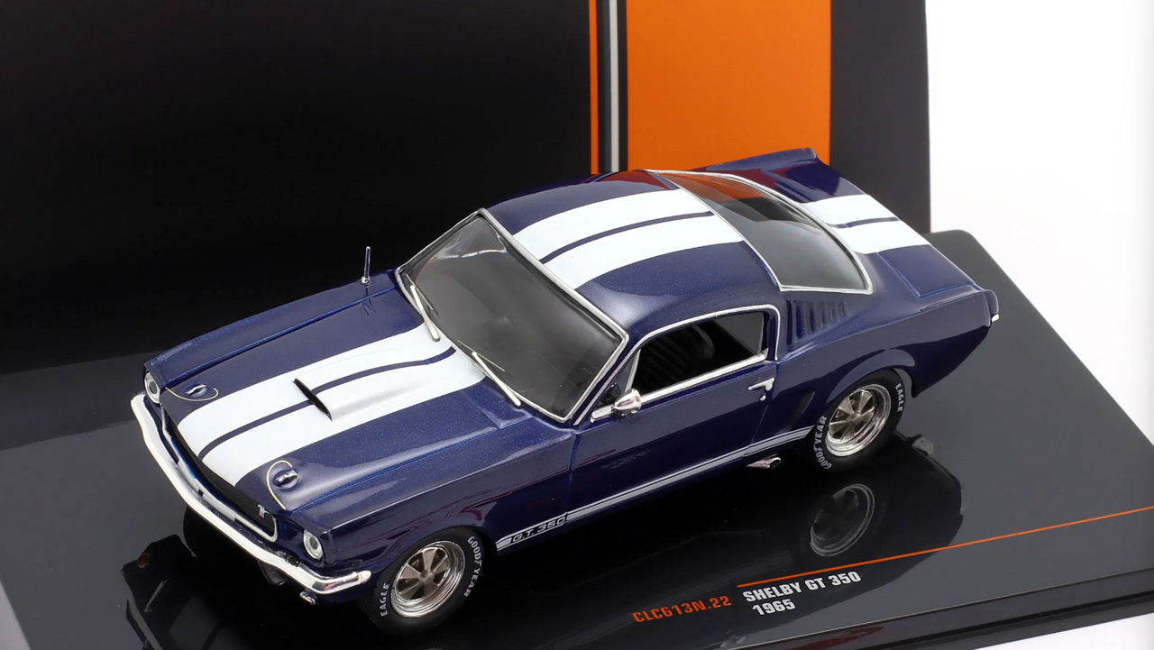 1/43 Ixo 1965 Ford Mustang Shelby GT350 (Dark Blue) Diecast Car Model