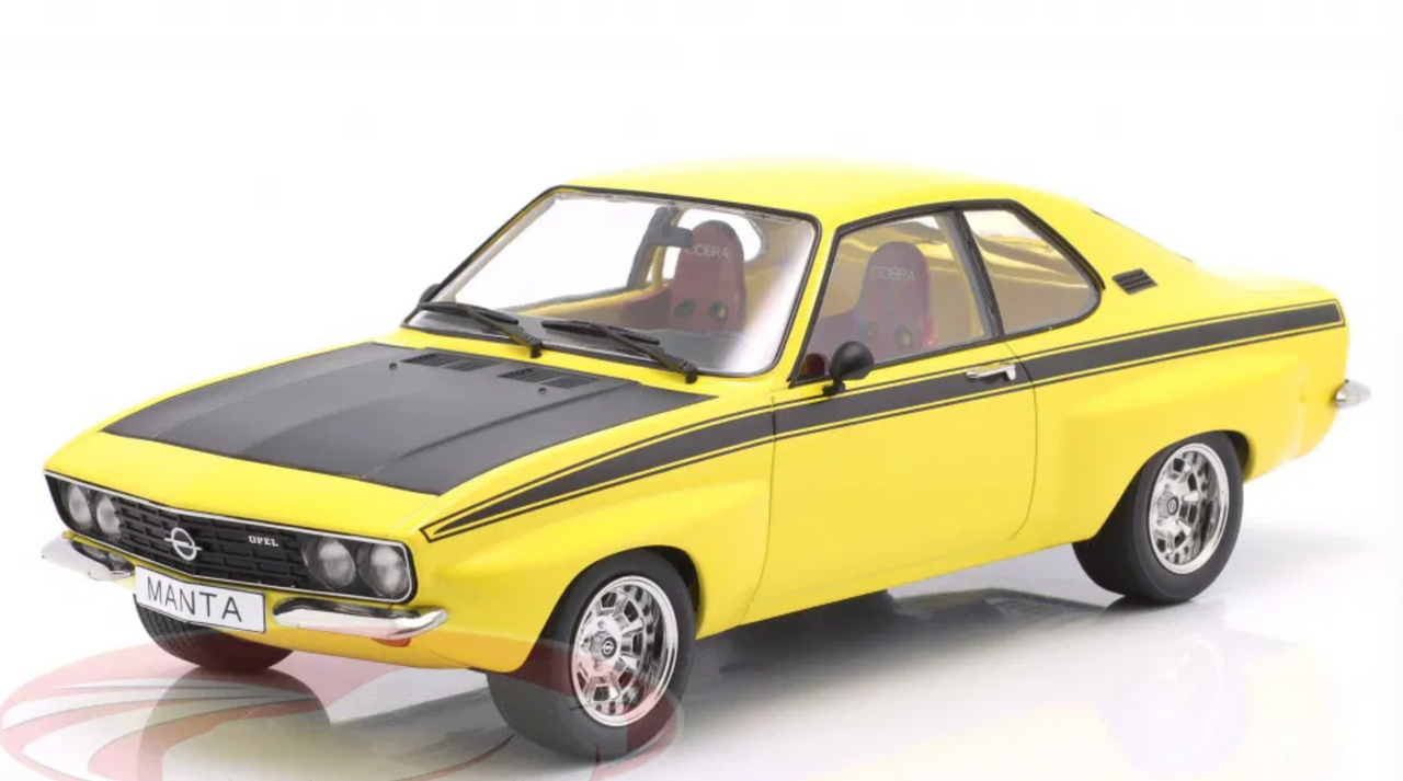 1/18 ModelCarGroup 1974 Opel Manta A Irmscher (Yellow) Diecast Car Model