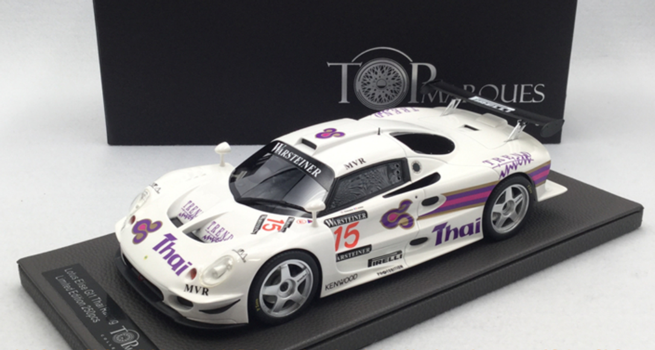 海外 正規品】 トップマルケス1/18 ロータスエリーゼGT1 1997 タイ