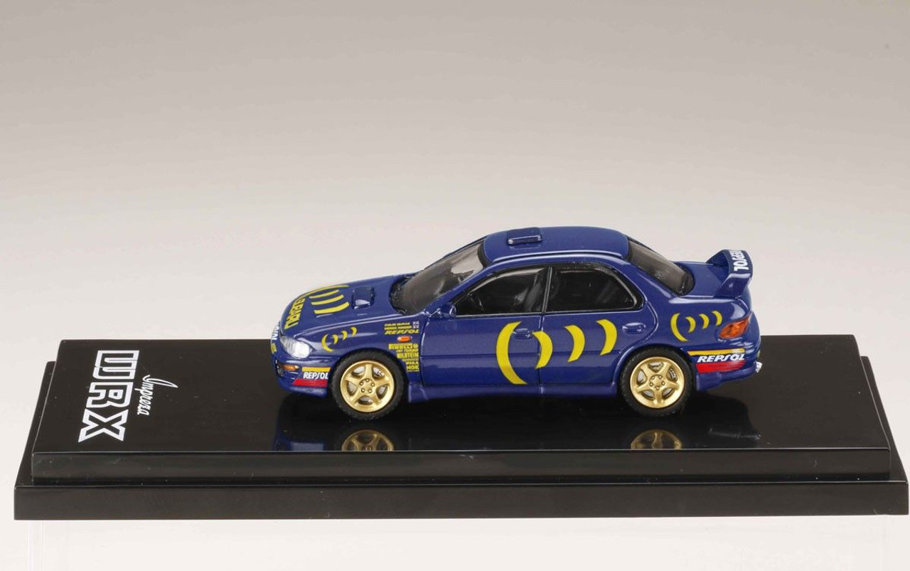 1/64 Hobby Japan Subaru Impreza WRX (GC8) STi Version Ⅱ Sports Blue Diecast Car Model