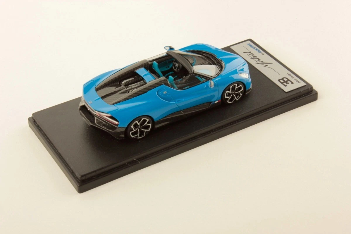 1/43 Looksmart 2022 Bugatti W16 Mistral (Blue) Car Model