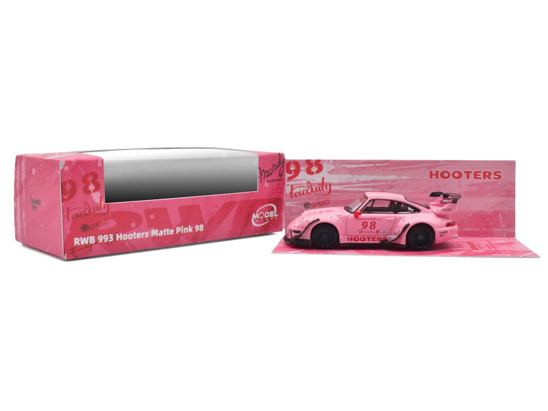 RWB 993 #98 "Hooters" Matt Pink 1/64 Diecast Model Car by Model Model