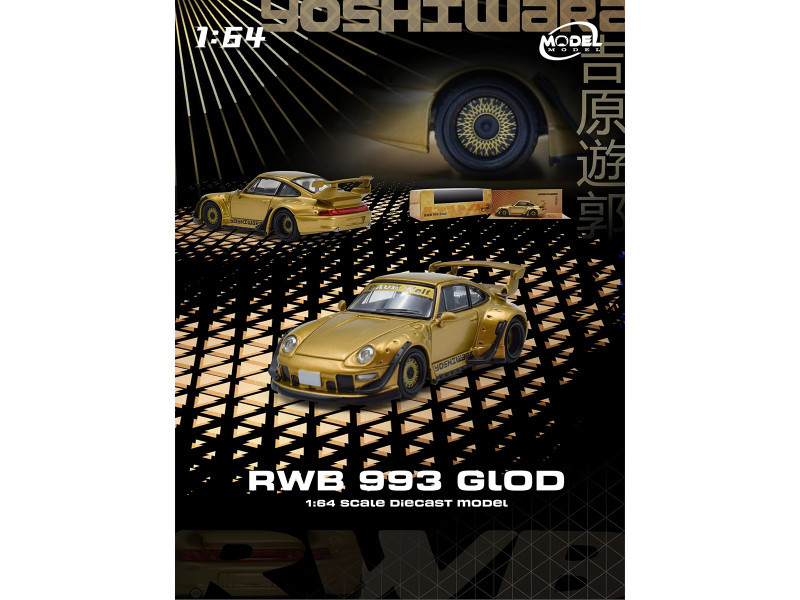 RWB 993 "Yoshiwara" Gold Metallic 1/64 Diecast Model Car by Model Model