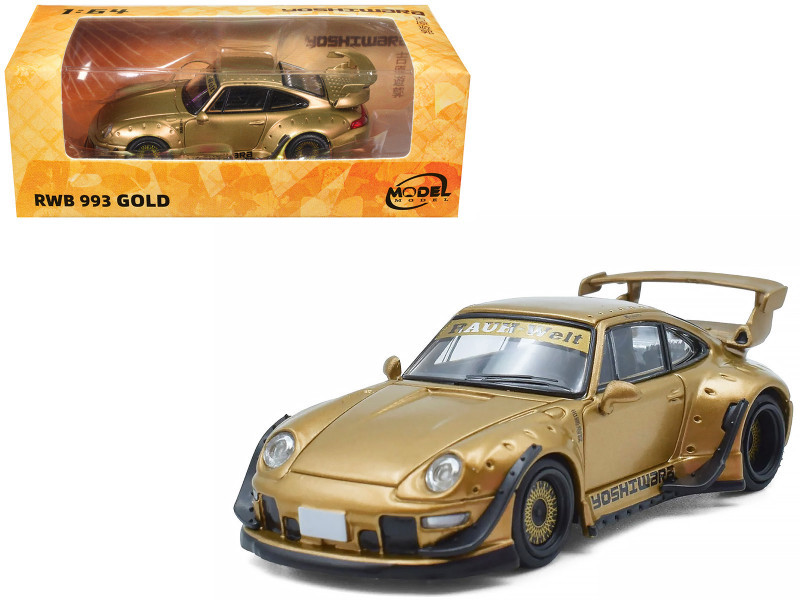 RWB 993 "Yoshiwara" Gold Metallic 1/64 Diecast Model Car by Model Model