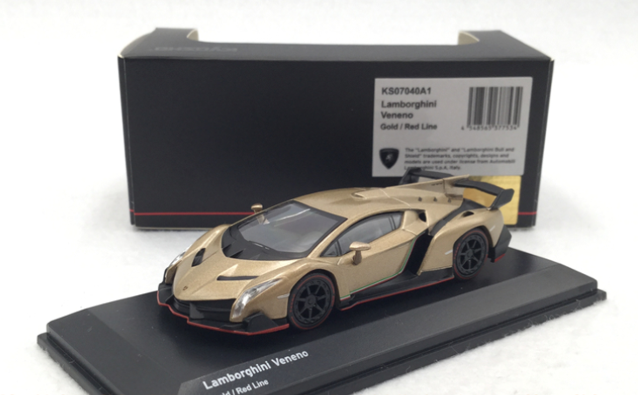 1/64 Kyosho Lamborghini Veneno (Gold) Car Model
