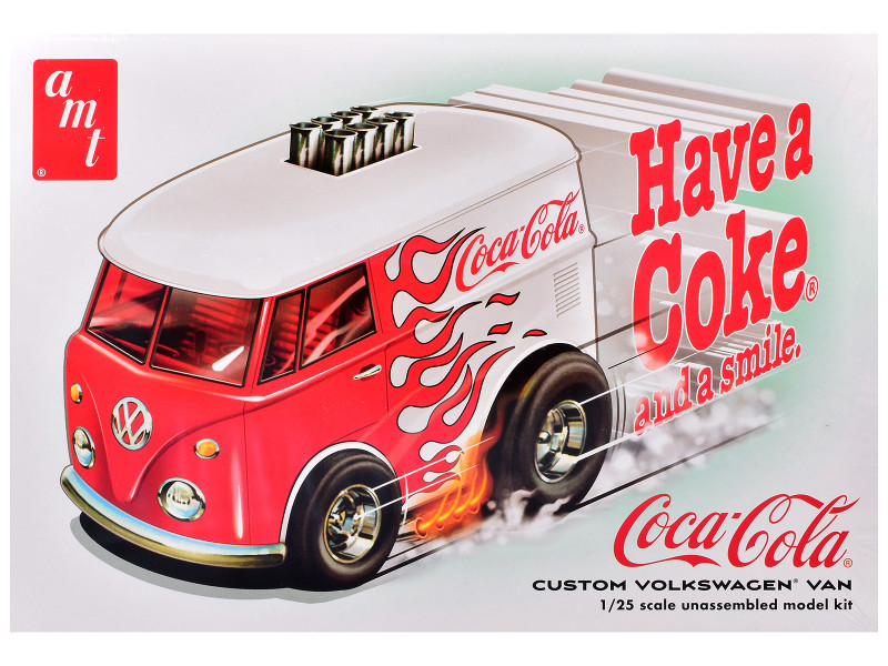 Skill 2 Model Kit Volkswagen Van Show Rod "Coca-Cola" 1/25 Scale Model by AMT