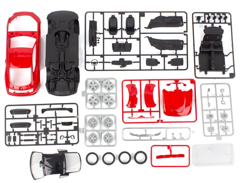 Level 3 Model Kit 2024 Ford Mustang GT 2-in-1 Kit (Level 3 Click System) 1/25 Scale Model by Revell
