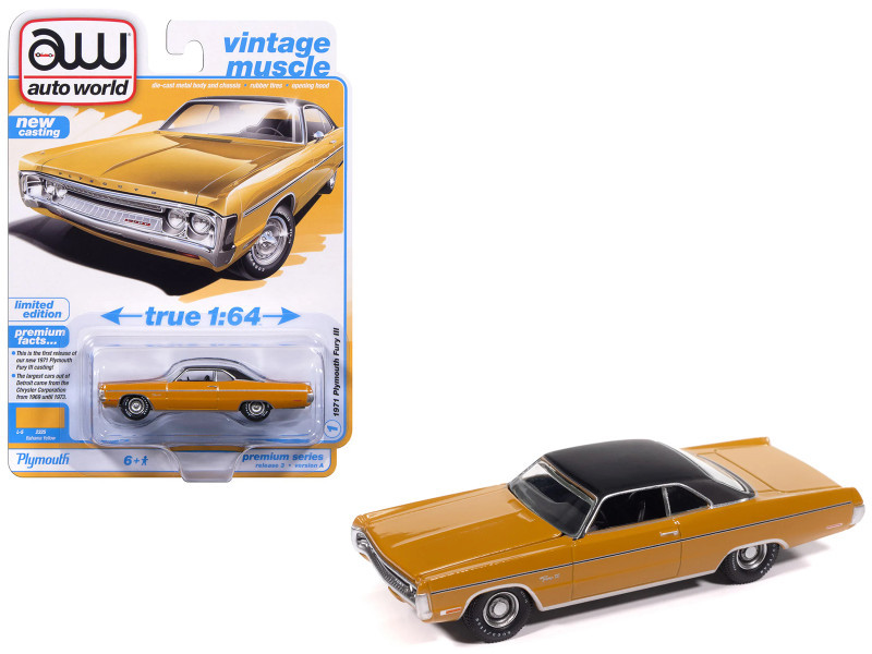 1971 Plymouth Fury III Bahama Yellow with Black Top 