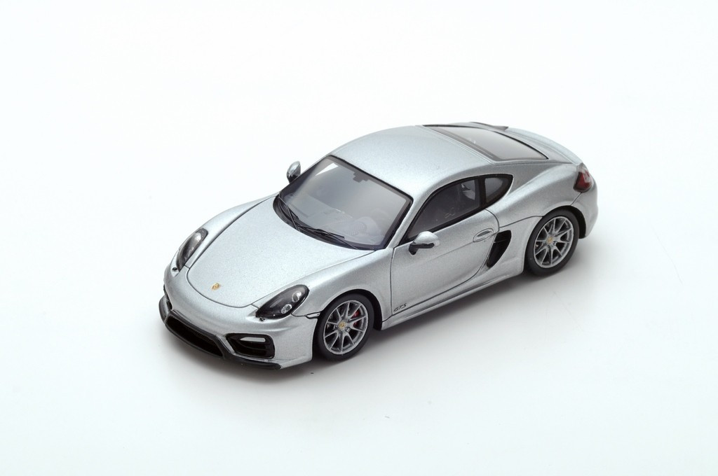 1/43　スパーク　ポルシェ　ケイマンGTS　2015　シルバー 1/43 Spark 2015 Porsche Cayman GTS (Silver) Car Model