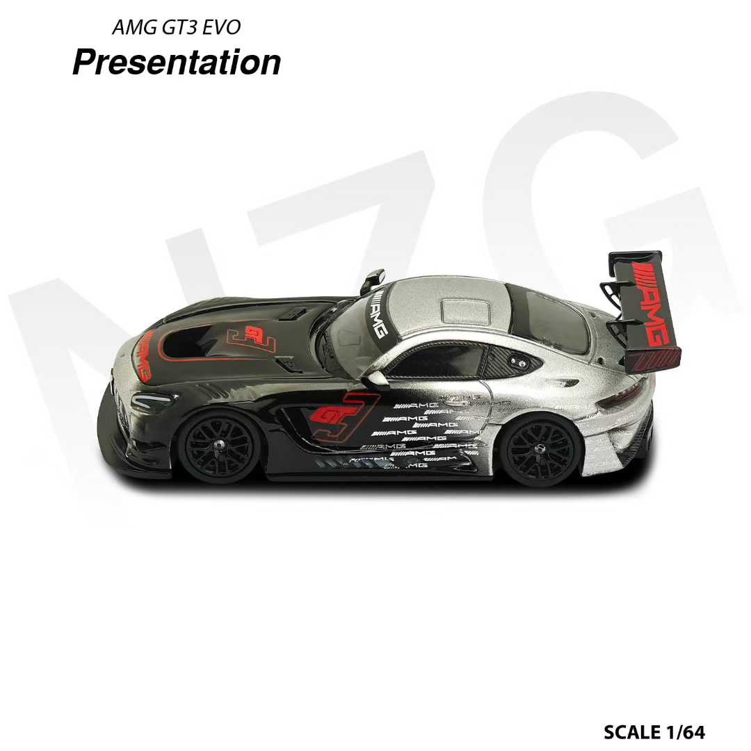 1/64 Kiloworks Mercedes AMG GT3 Evo II Presentation Diecast Car Model