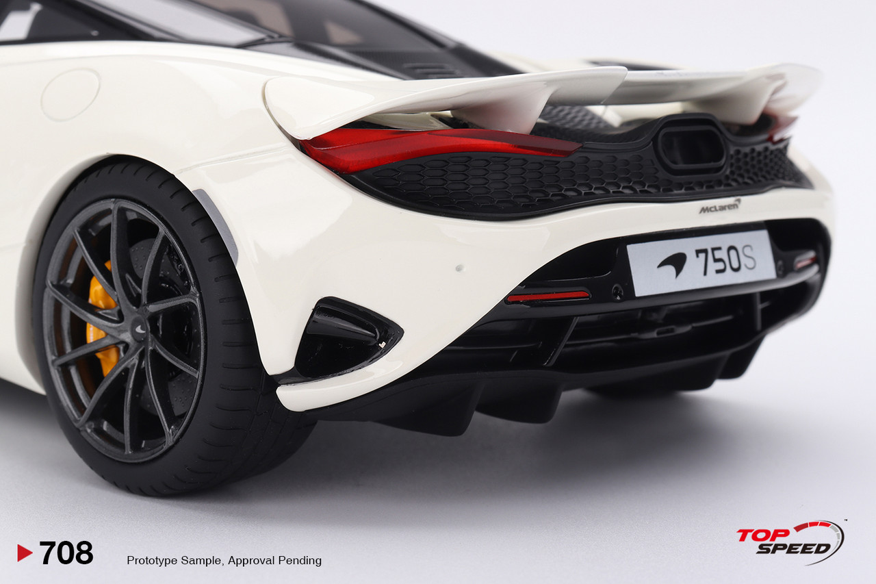 1/18 Top Speed McLaren 750S Base White Car Model - LIVECARMODEL.com