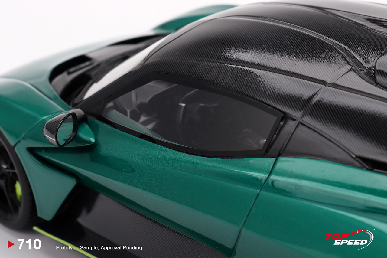 1/18 Top Speed Aston Martin Valhalla Podium Green Car Model