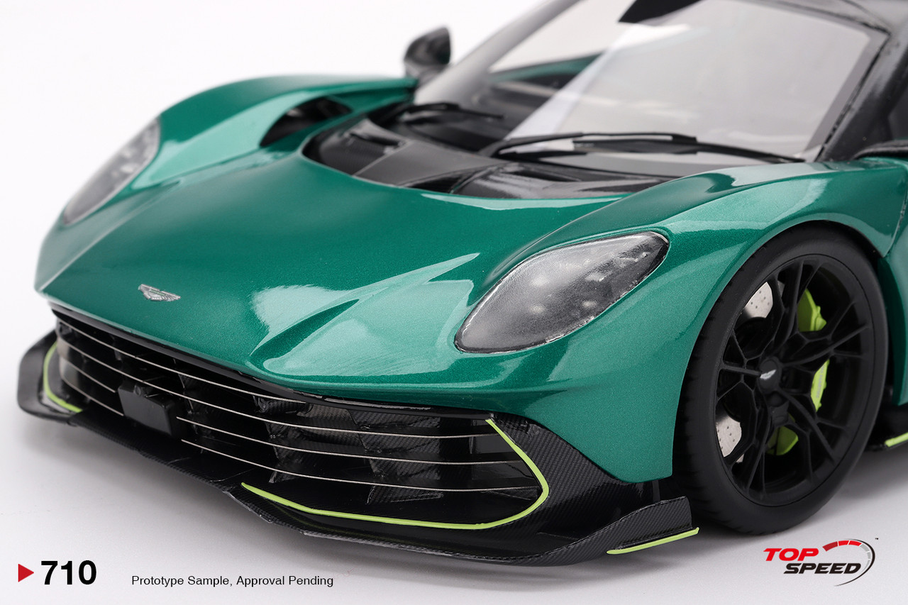 1/18 Top Speed Aston Martin Valhalla Podium Green Car Model