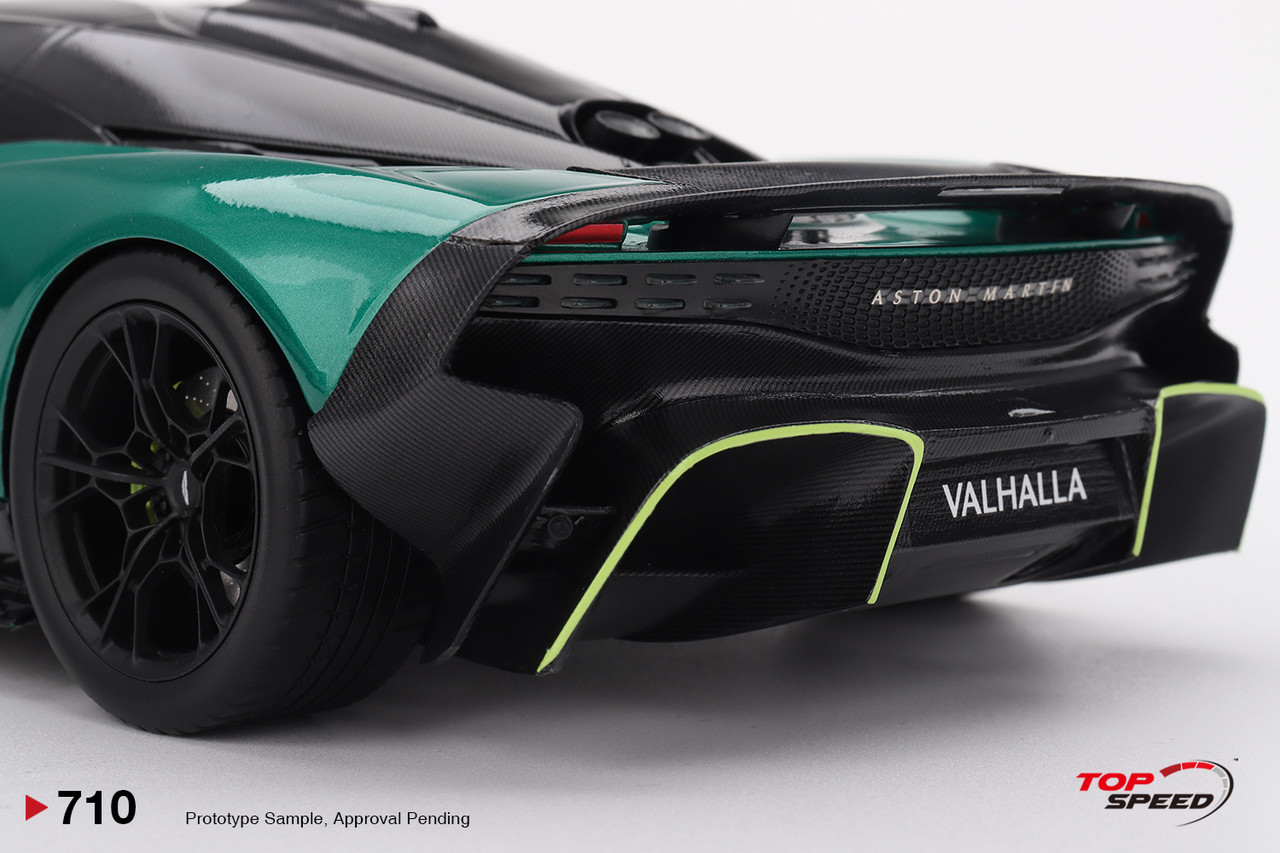 1/18 Top Speed Aston Martin Valhalla Podium Green Car Model