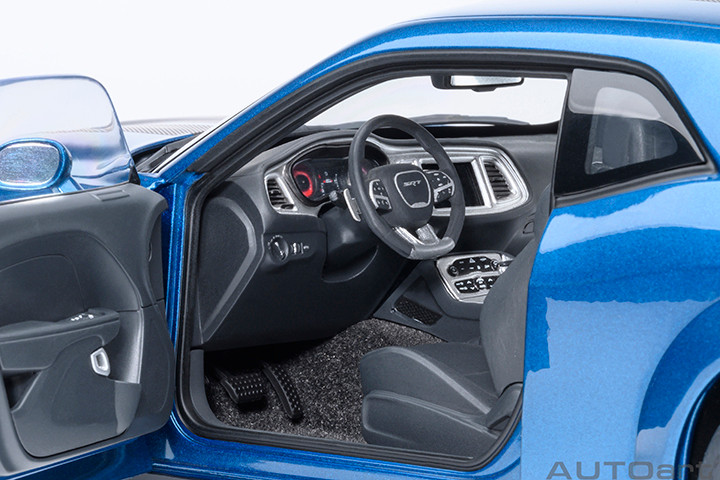 1/18 AUTOart 2023 Dodge Challenger SRT Super Stock (Frostbite Blue) Car Model