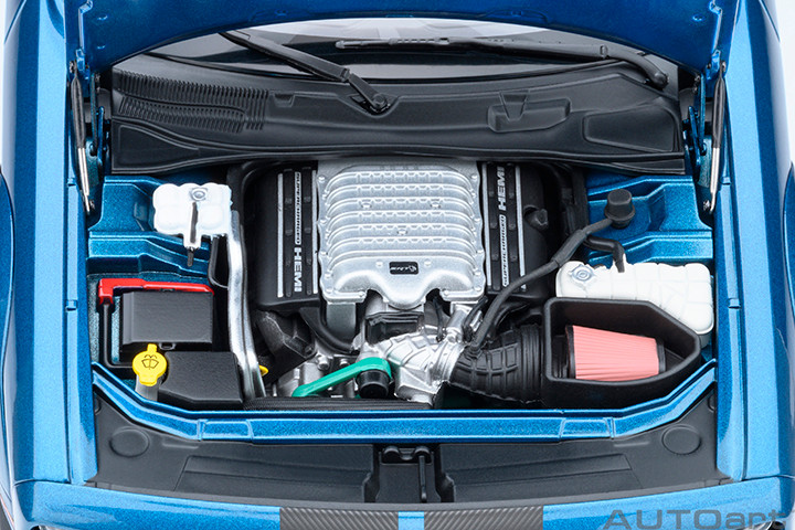 1/18 AUTOart 2023 Dodge Challenger SRT Super Stock (Frostbite Blue) Car Model