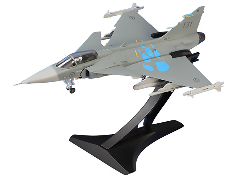 Saab JAS 39A Gripen Fighter Aircraft "131 F 7 Wing Cat’s Paw Livery Satenas Air Base" (2006) Swedish Air Force 1/72 Diecast Model Airplane by Aviation 72