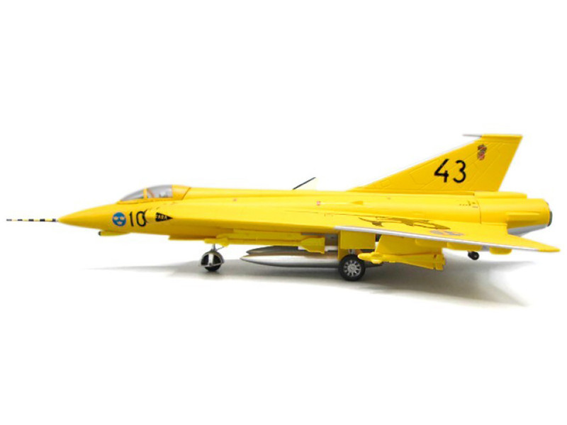 Saab J35J Draken Fighter Aircraft "43-10 3 "Johan Gul" Squadron 10 Wing Final Flight Livery" (1997) Swedish Air Force 1/72 Diecast Model Airplane by Aviation 72