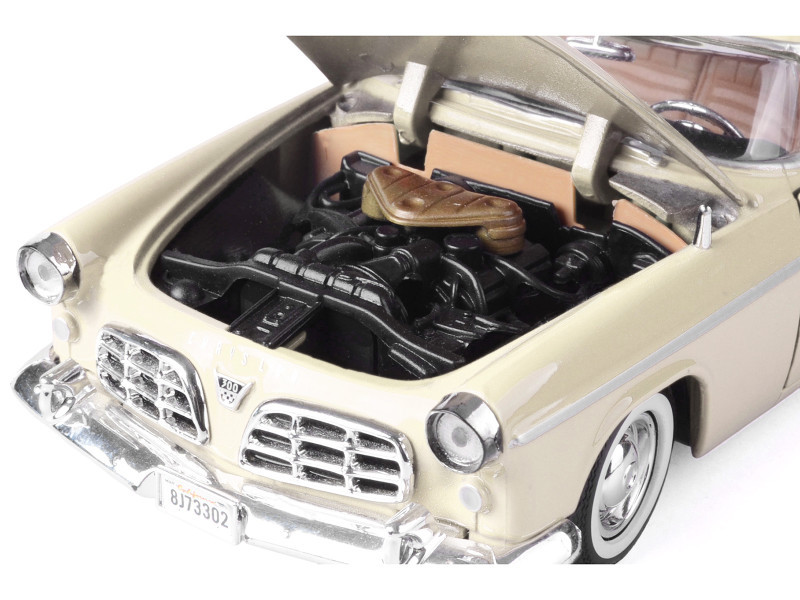 1955 Chrysler C300 Cream "Timeless Legends" Series 1/24 Diecast Model Car by Motormax