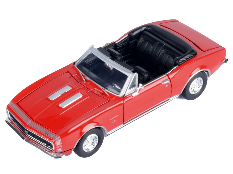 1967 Chevrolet Camaro SS Convertible Burgundy 1/24 Diecast Model Car by Motormax