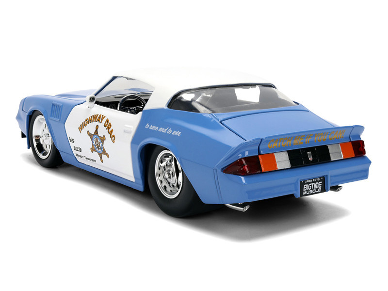 1979 Chevrolet Camaro Z28 Police "Highway Drag" Blue and White "Bigtime Muscle" Series 1/24 Diecast Model Car by Jada