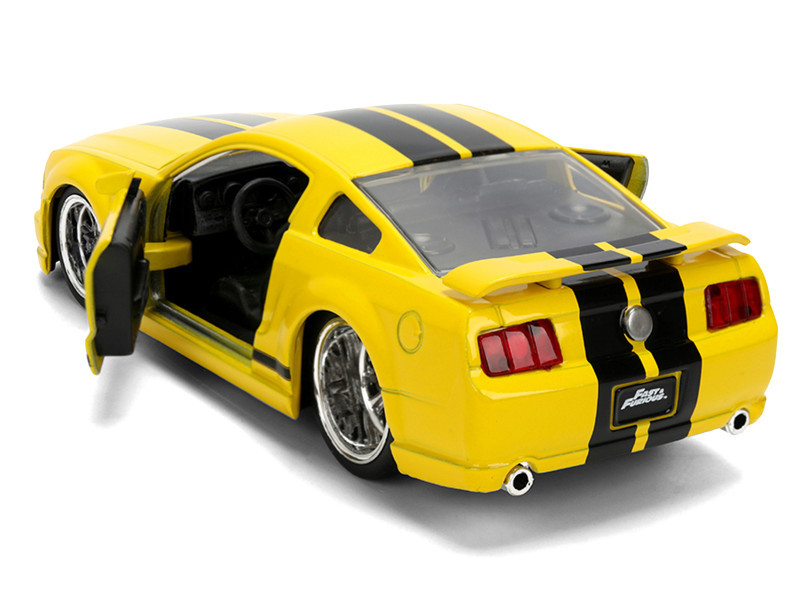 2006 Ford Mustang GT Yellow with Black Stripes "Fast & Furious 25 Years" Series 1/32 Diecast Model Car by Jada