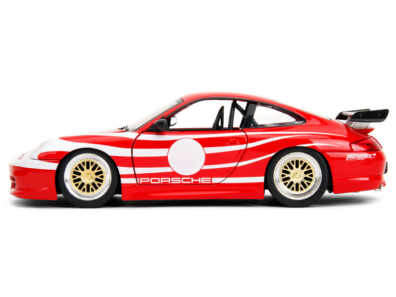 Porsche 911 GT3 (996) Red with White Graphics 