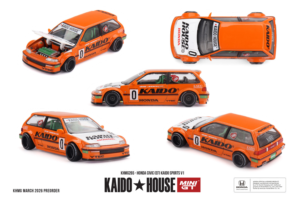 1/64 Kaido House Honda Civic (EF) Kaido Sports V1 #0 (Orange