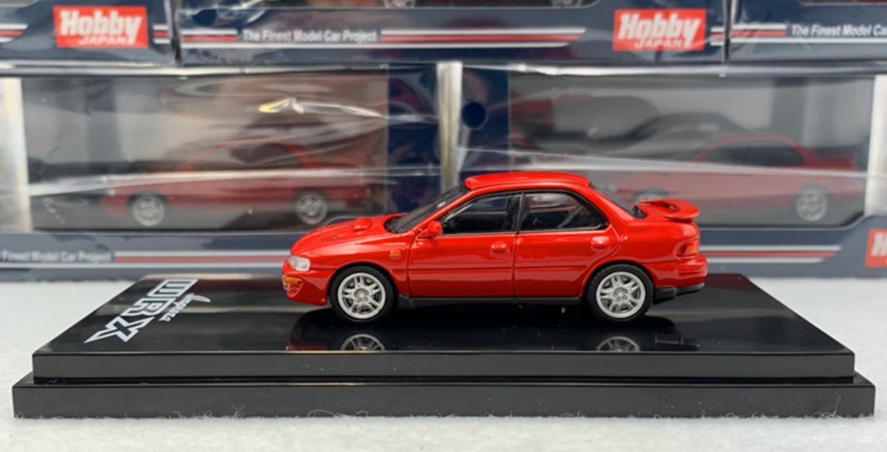 1/64 HJ Hobby Japan Subaru Impreza WRX (GC8) Active Red Diecast Car Model