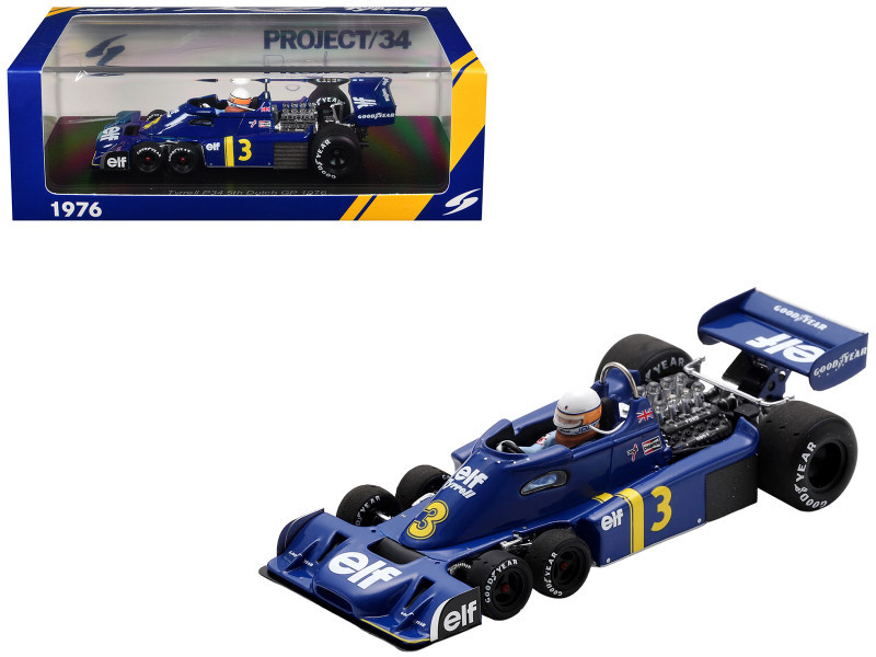 1/43 Spark 1976 Formula 1 Tyrrell P34 #3 5th Dutch GP Jody Scheckter Car Model