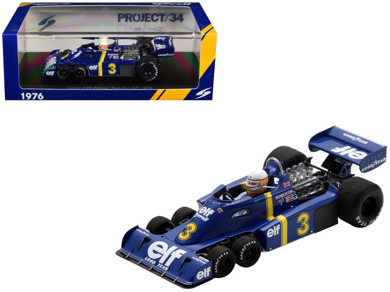 1/43 Spark 1976 Formula 1 Tyrrell P34 #3 Winner Sweden GP Jody Scheckter Car Model