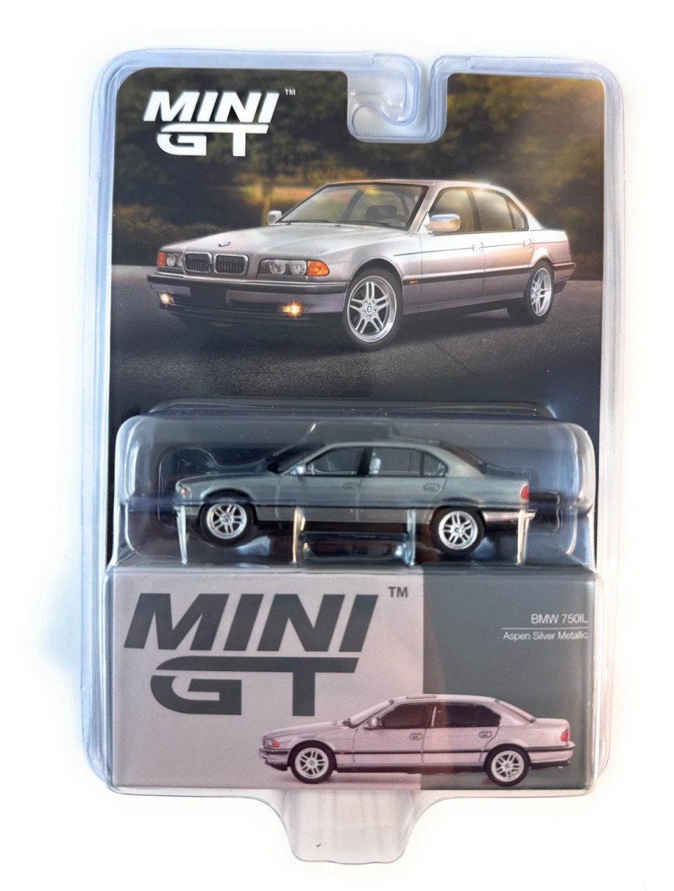 b.m.w セシリア・オルコット CHASE CAR 1/64 Mini GT BMW 7 Series E38 750IL (Chrome Silver