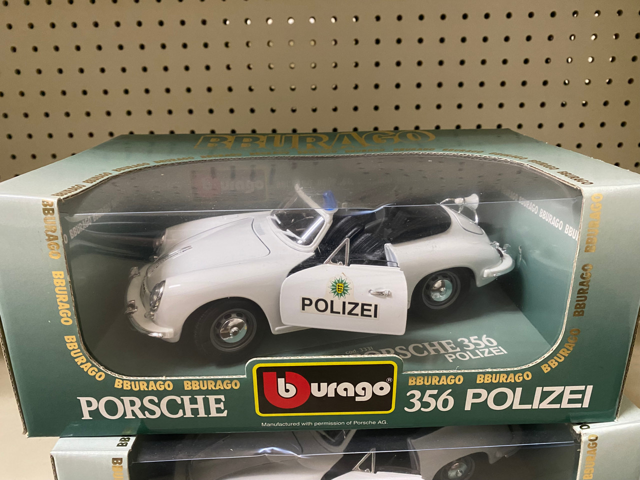 1/18 BBurago Porsche 356 Polizei Diecast Car Model
