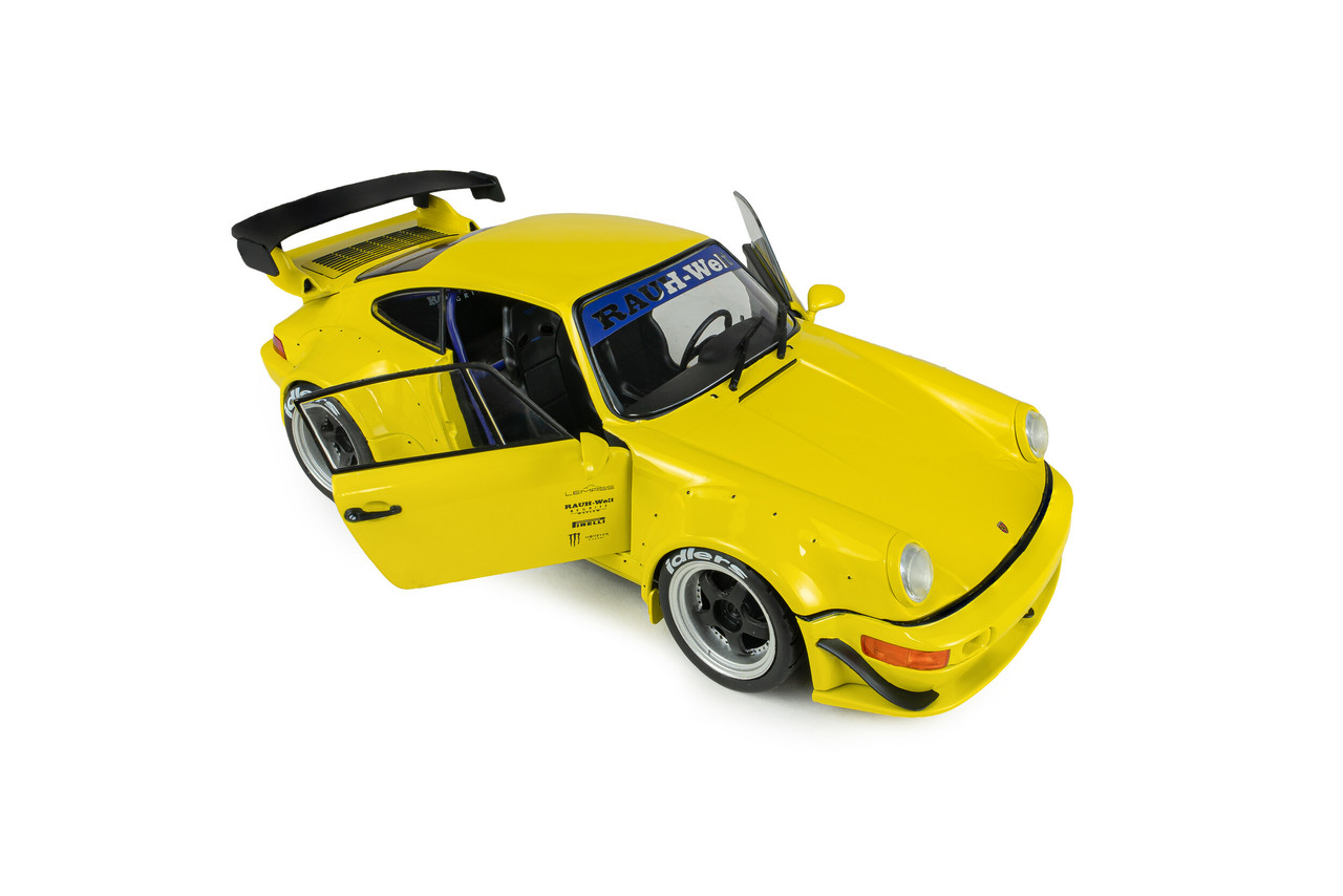 1/18 Solido Porsche 911 964 RWB Natali Yellow Diecast Car Model