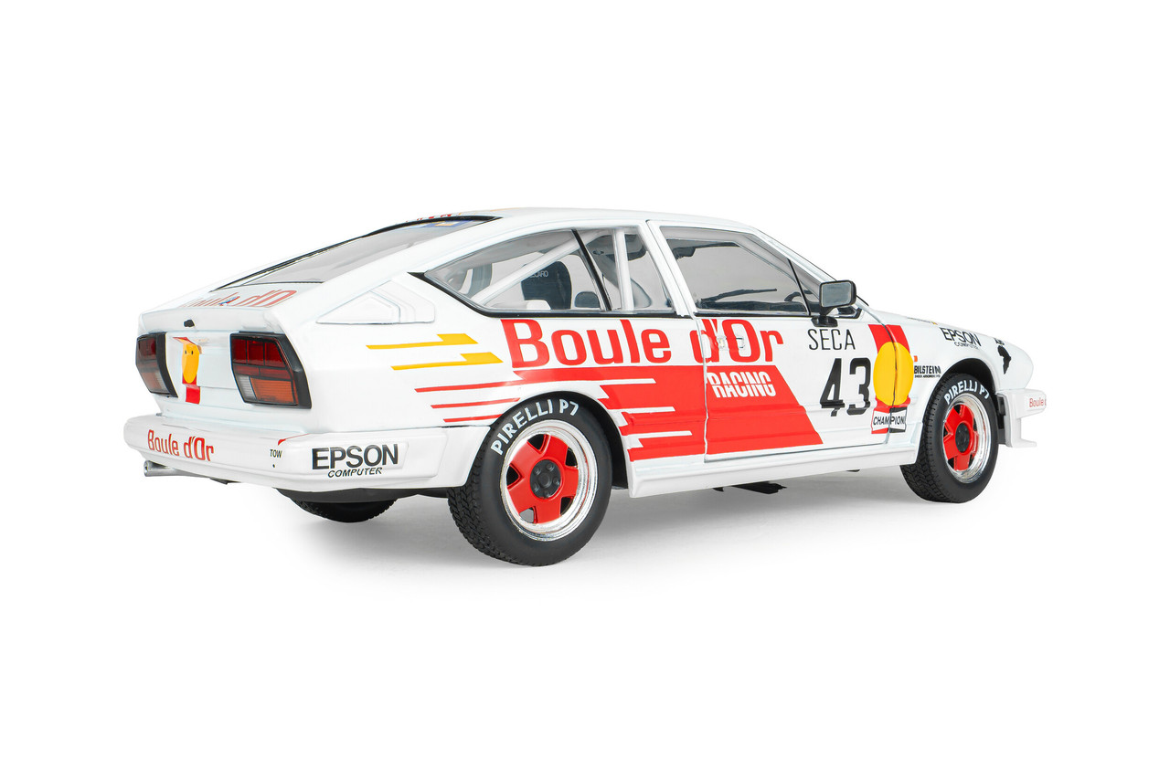 1/18 Solido 1985 Alfa Romeo GTV6 (White) #43 B.De Dryver, F-X.Boucher, L.Boucher 24H De Spa Diecast Car Model